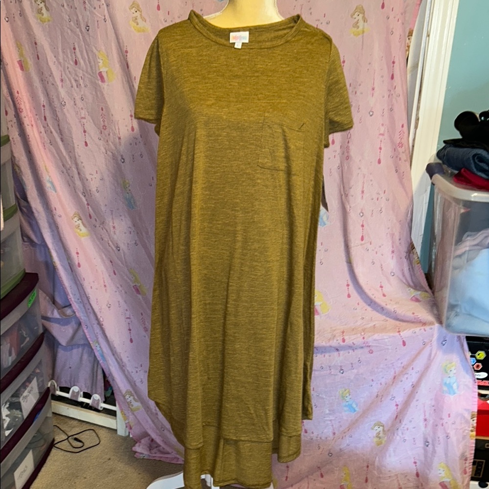 Lularoe heathered brown Carly Dress
